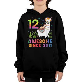 12 Year Old Awesome Since 2011 12Th Birthday Gift N Girls Youth Hoodie - Thegiftio UK