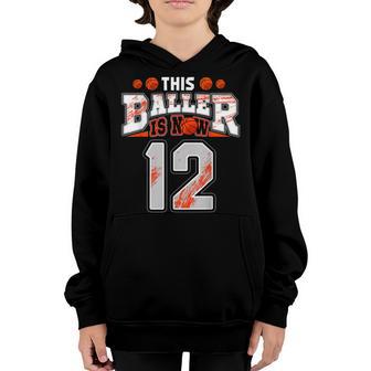 12 Year Old Basketball Player 12Th Birthday Party Boy Youth Hoodie - Thegiftio UK