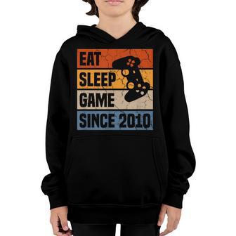 12 Years Eat Sleep Game Since 2010 Gaming 12Th Birthday Youth Hoodie - Thegiftio UK
