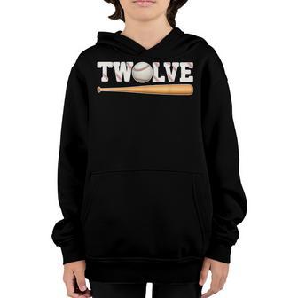 12 Years Old 12Th Birthday Baseball For Boys Party Youth Hoodie - Thegiftio UK