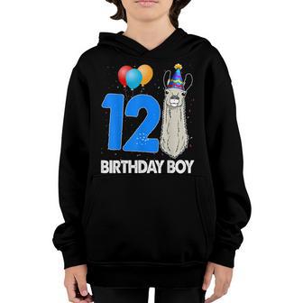 12 Years Old 12Th Birthday Llama Birthday Girl Gift V5 Youth Hoodie - Thegiftio UK