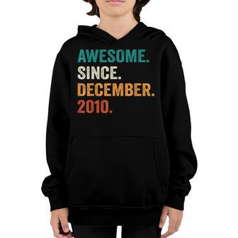 12 Years Old Gift 12Th Bday Boys Awesome Since December 2010 Youth Hoodie - Thegiftio UK