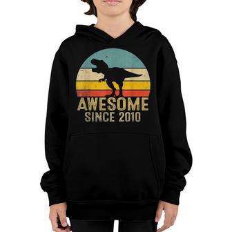 12Th Birthday Dinosaur Party 12 Year Old Boy Awesome 2010 Youth Hoodie - Thegiftio UK