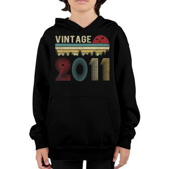 12Th Birthday Vintage 2011 Funny 12 Year Old Gift Boys Girls Youth Hoodie - Thegiftio UK