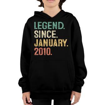 13 Year Old Gift 13Th Birthday Boy Legend Since January 2010 Youth Hoodie - Thegiftio UK