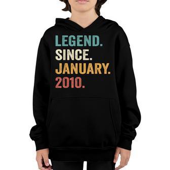 13 Year Old Gift Legend Since January 2010 13Th Birthday Boy Youth Hoodie - Thegiftio UK