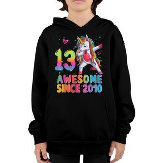 13Th Birthday Girls Ns Dabbing Unicorn 13 Year Old Gifts Youth Hoodie - Thegiftio UK