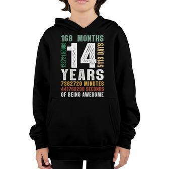 14 Year Of Being Awesome 14Th Birthday Gift Boys Girls N Youth Hoodie - Thegiftio UK