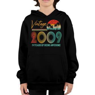 14 Year Old Gift Boys Girls Vintage 2009 14Th Birthday Retro V5 Youth Hoodie - Thegiftio UK