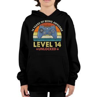 14 Year Old Gifts Level 14 Unlocked 14Th Birthday Boy Gaming Youth Hoodie - Thegiftio UK