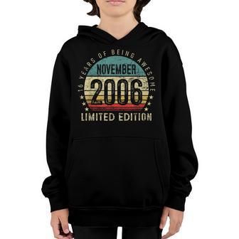 16 Year Old Gifts Vintage November 2006 16Th Birthday Boys Youth Hoodie - Thegiftio UK