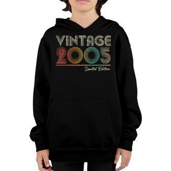 18 Years Old Vintage 2005 18Th Birthday Gifts For Boys Girls Youth Hoodie - Thegiftio UK