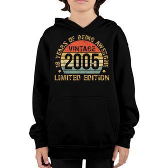 18Yr Bday Son Boy Funny 2005 18Th 18 Year Old Birthday Youth Hoodie - Thegiftio UK