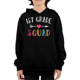 1St First Grade Squad Back To School Teacher Youth Hoodie - Thegiftio UK