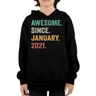 2 Year Old Gifts 2Nd Birthday Boy Awesome Since January 2021 V2 Youth Hoodie - Thegiftio UK