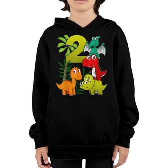 2 Year Old Gifts 2Nd Birthday Boy Rawr Im 2 T Rex Dinosaur Youth Hoodie - Thegiftio UK
