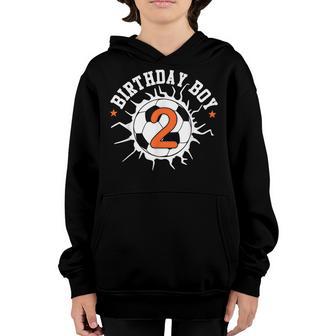 2 Years Old Soccer Player 2Nd Birthday Boy Son Youth Hoodie - Thegiftio UK