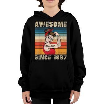 25 Year Old Awesome Since 1997 25Th Birthday Gift Girl Women Youth Hoodie - Thegiftio UK