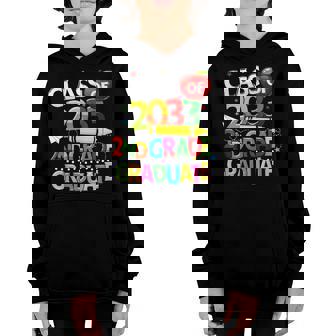 2Nd Grade Graduate Class Of 2033 Last Day Of School Boy Girl Youth Hoodie - Thegiftio UK