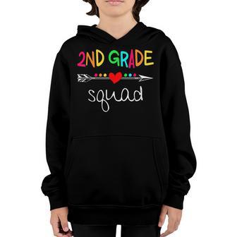 2Nd Grade Squad Second Teacher Student Team Back To School Youth Hoodie - Thegiftio UK