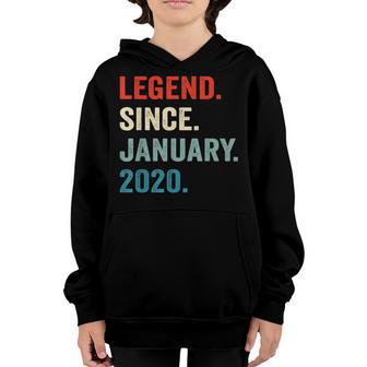 3 Years Old Gifts 3Rd Birthday Boy Legend Since January 2020 Youth Hoodie - Thegiftio UK