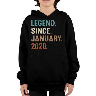 3 Years Old Gifts Legend Since January 2020 3Rd Birthday Boy Youth Hoodie - Thegiftio UK