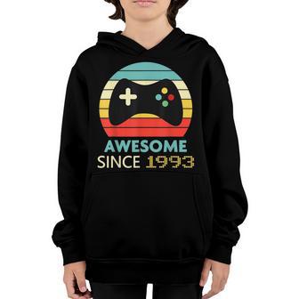 30Th Birthday Gifts Awesome Since 1993 Video Game Gamer Youth Hoodie - Thegiftio UK
