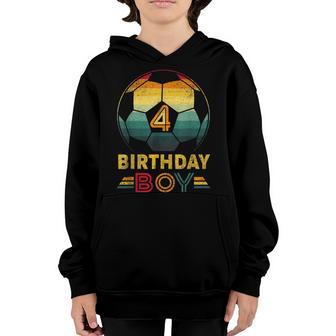 4 Year Old Gifts Football Soccer Player 4Th Birthday Boy Son Youth Hoodie - Thegiftio UK