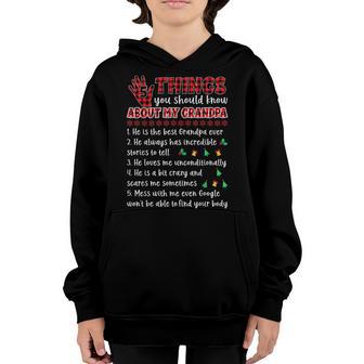 5 Things You Should Know About My Grandpa Christmas For Kids V2 Youth Hoodie - Thegiftio UK