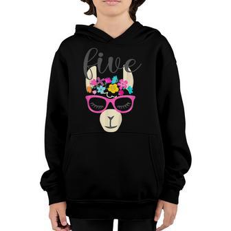 5 Years Old 5Th Birthday Llama Birthday Girl Gift V12 Youth Hoodie - Thegiftio UK