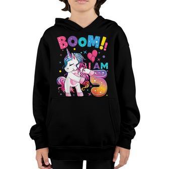 5 Years Old Unicorn Flossing 5Th Birthday Girl Unicorn Party V5 Youth Hoodie - Thegiftio UK