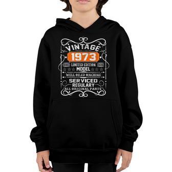 50 Year Old Gift Boys Girls Vintage 1973 50Th Birthday Retro Youth Hoodie - Thegiftio UK