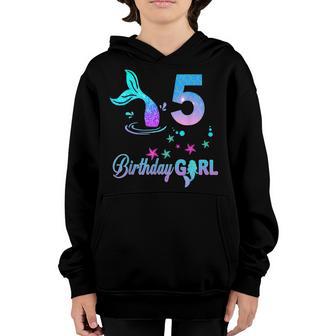 5Th Birthday Gifts Girl Mermaid Is 5 Years Old Birthday V2 Youth Hoodie - Thegiftio UK