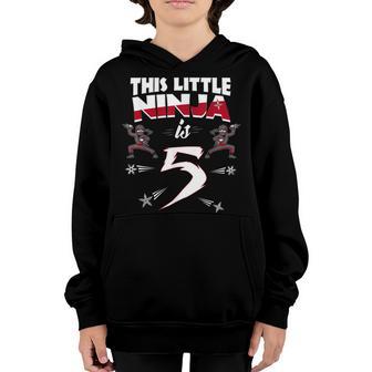 5Th Birthday Ninja Im 5 Years Old Bday Party Best Boy Youth Hoodie - Thegiftio UK