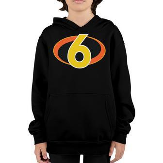 6 Year Old Birthday For Boys Or Girls Age Symbol Youth Hoodie | Mazezy