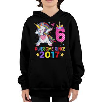 6 Year Old Gifts Girls Ns Dabbing Unicorn 6Th Birthday V3 Youth Hoodie - Thegiftio UK