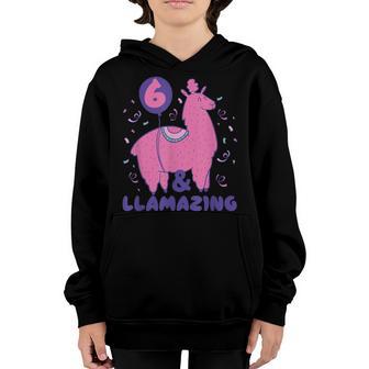 6 Years Old 6Th Birthday Llama Birthday Girl Gift V12 Youth Hoodie - Thegiftio UK