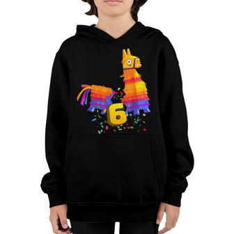 6 Years Old 6Th Birthday Llama Birthday Girl Gift V18 Youth Hoodie - Thegiftio UK