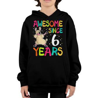 6 Years Old 6Th Birthday Llama Birthday Girl Gift V2 Youth Hoodie - Thegiftio UK
