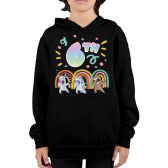 6 Years Old 6Th Birthday Llama Birthday Girl Gift V23 Youth Hoodie - Thegiftio UK