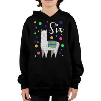 6 Years Old 6Th Birthday Llama Birthday Girl Gift V7 Youth Hoodie - Thegiftio UK