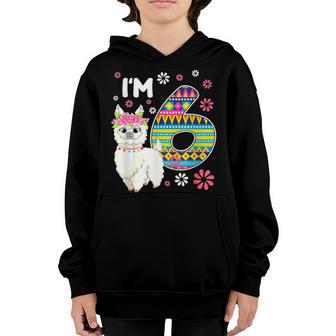 6 Years Old 6Th Birthday Llama Birthday Girl Gift V8 Youth Hoodie - Thegiftio UK
