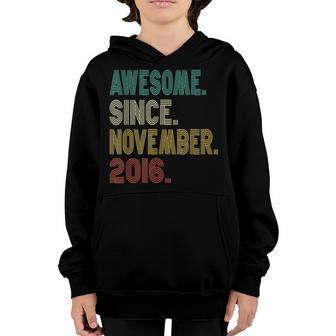 6 Years Old Awesome November 2016 6Th Birthday Boys Girls Youth Hoodie - Thegiftio UK