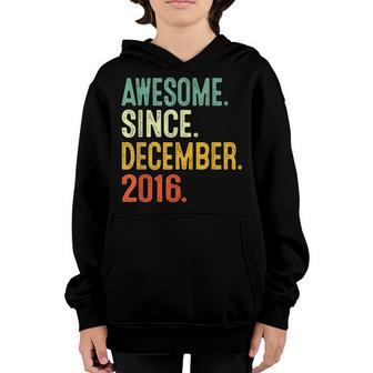 6 Years Old Awesome Since December 2016 6Th Birthday Boy Youth Hoodie - Thegiftio UK