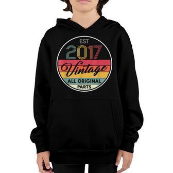 6 Years Old Gifts For Boys Vintage 2017 All Original Parts Youth Hoodie - Thegiftio UK