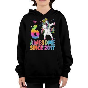 6Th Birthday Girls Ns Dabbing Unicorn 6 Year Old Gifts Youth Hoodie - Thegiftio UK