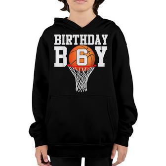 6Th Birthday Sport 6 Years Old Basketball 6 Boys Kids V2 Youth Hoodie - Thegiftio UK