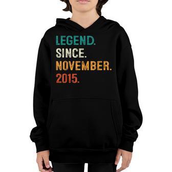 7 Years Old Gift Legend Since November 2015 7Th Birthday Boy Youth Hoodie - Thegiftio UK