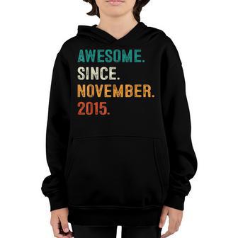 7 Years Old Gifts 7Th Bday Boy Awesome Since November 2015 Youth Hoodie - Thegiftio UK