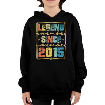 7Th Birthday Boy Gift 7 Years Legend Since November 2015 Youth Hoodie - Thegiftio UK